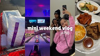realistic wknd: bowling with friends, new comforter, eating out, unpack w me, sunday night routine