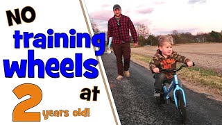 The EASIEST & BEST way to teach your child to Ride a Bike! // no training wheels! (Strider 14x)