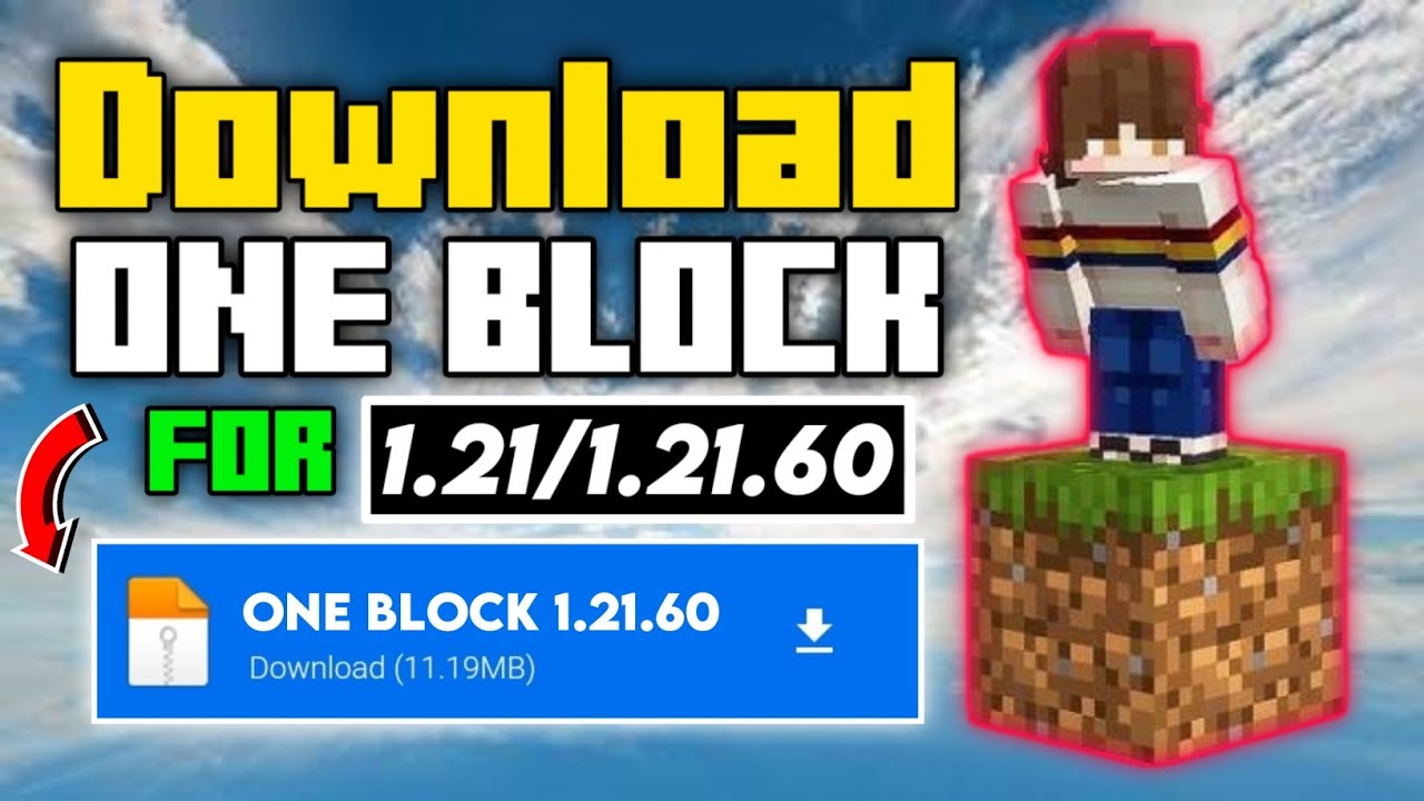 One Block Map For Minecraft Pe 1.21/1.21.60 | New One Block MCPE 1.21. ...
