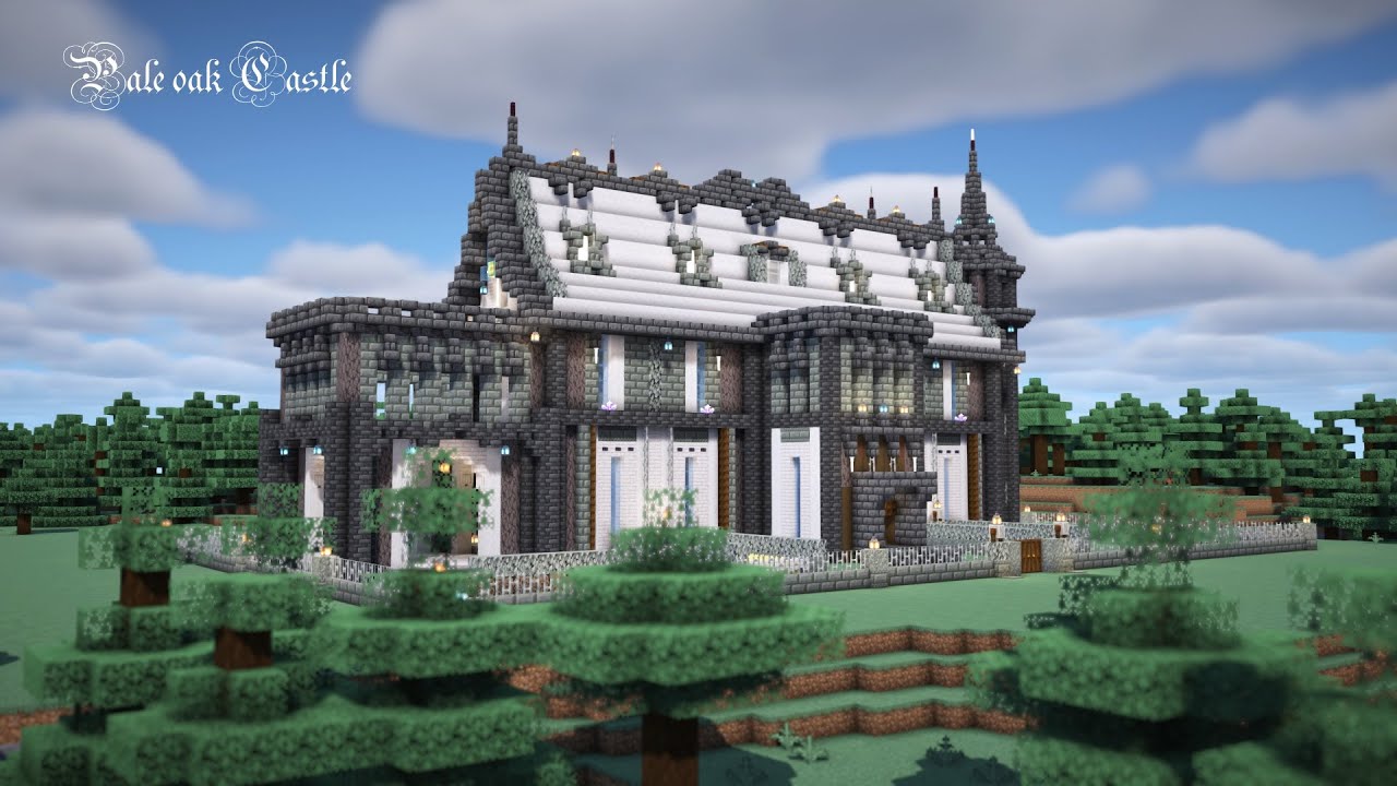 [マイクラ]ペールオーク×深層岩のお城風拠点の作り方[Minecraft][tutorial][Pale Oak Castle]