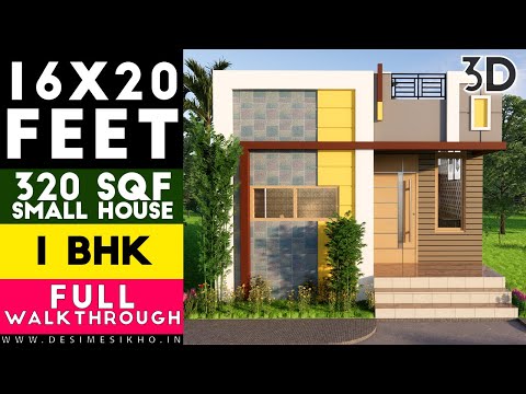 16X20 Feet Small Space House 1BHK || 320 sqft House Plan-16