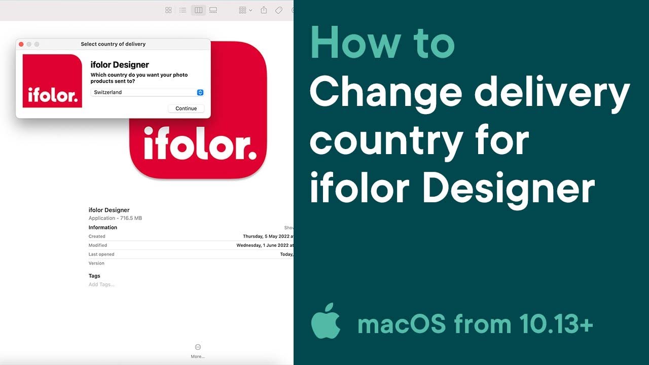 ifolor Tutorials | Change delivery country for ifolor Designer for Mac -  YouTube