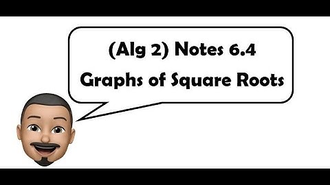 (Alg 2) Notes 6.4 Square Root Function Transformations