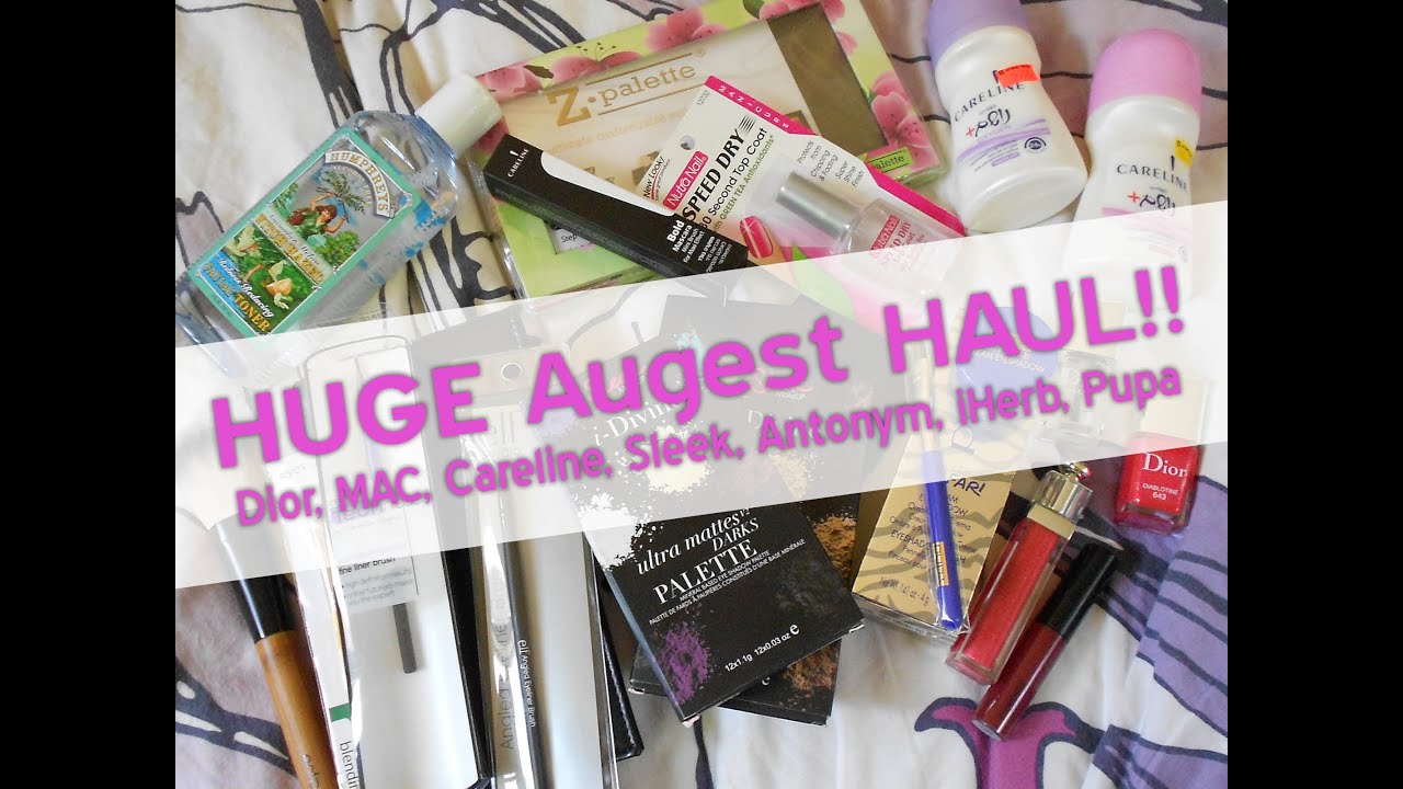August Haul Dior MAC Careline Antonym IHerb Sleek Pupa Z 