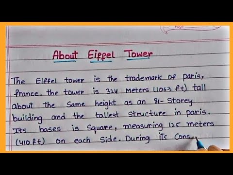 descriptive writing about the eiffel tower