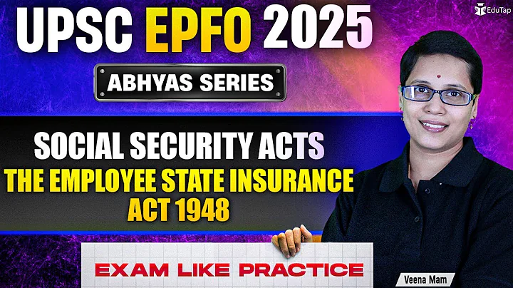 UPSC EPFO Free Classes 2025 | UPSC EPFO Social Security Acts Free MCQs | UPSC EPFO Important Topics