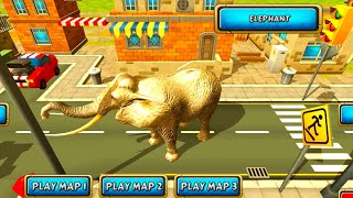 Elephant City Jungle Rampage Animals Simulator | Elephant Fun Gameplay | Hannu Games screenshot 5
