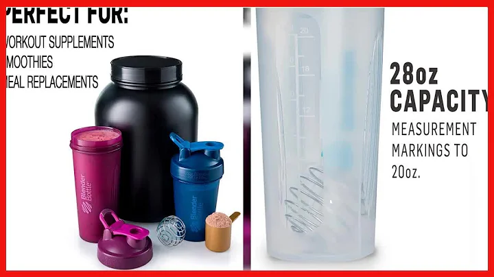 BlenderBottle Classic Shaker Bottle Perfect for Protein Shakes and Pre Workout, 28-Ounce, Black