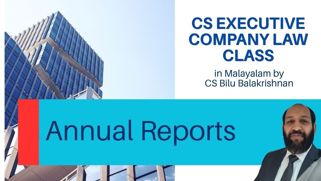CS Executive — Company Law & Practice, Annual Reports recorded class cover