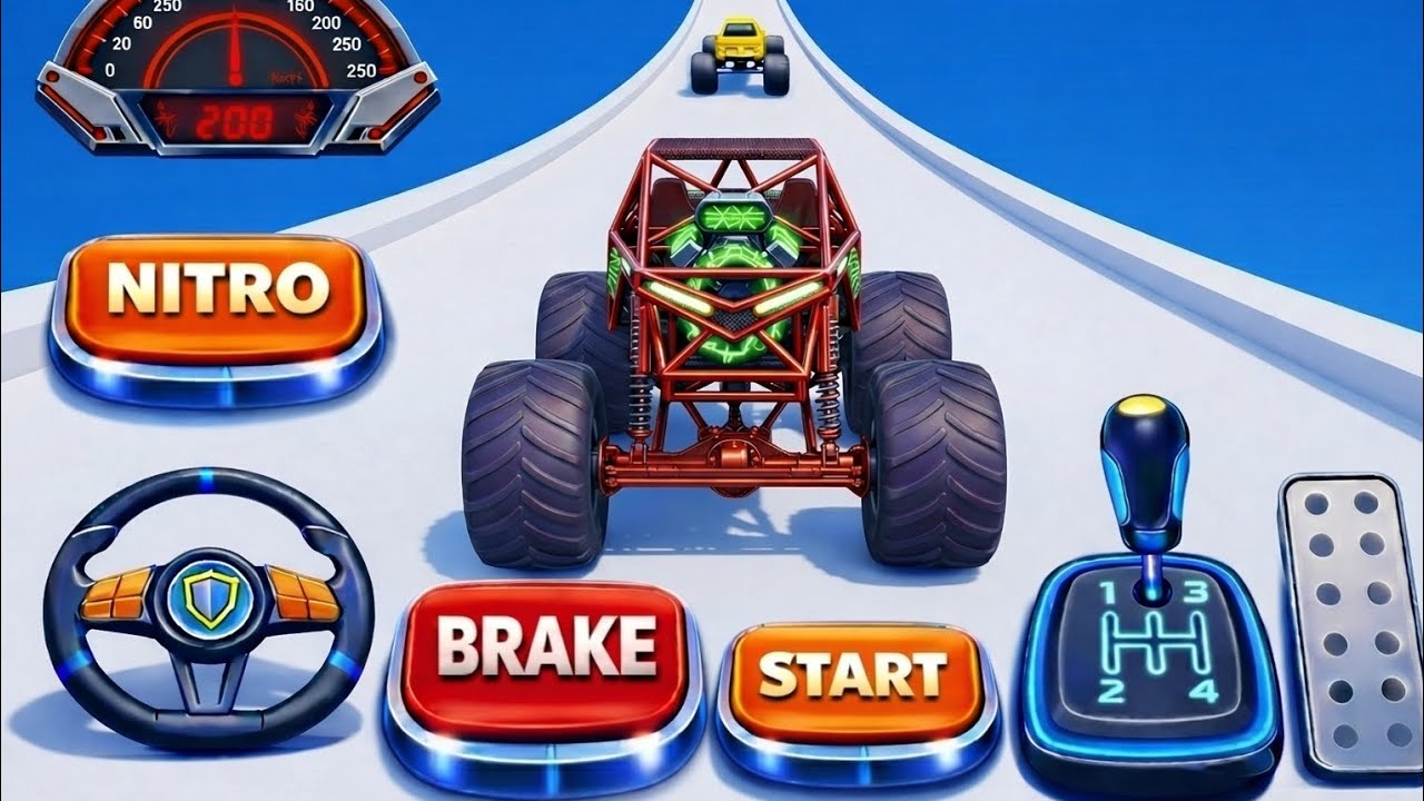 Extreme Offroad Monster Truck Stunt Gameplay | Insane Air Time, Mega Ramps & Brutal Crash