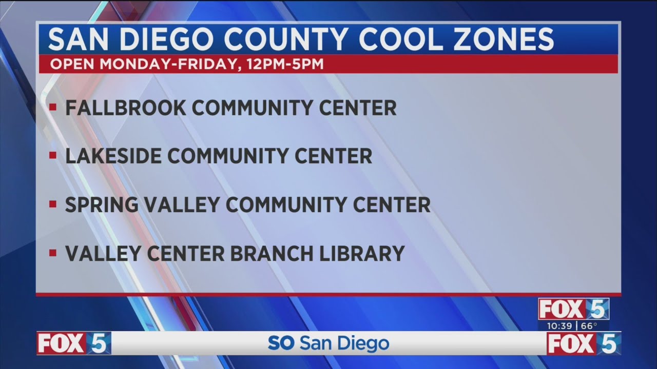 7 Cool Zones Open Monday In San Diego County YouTube