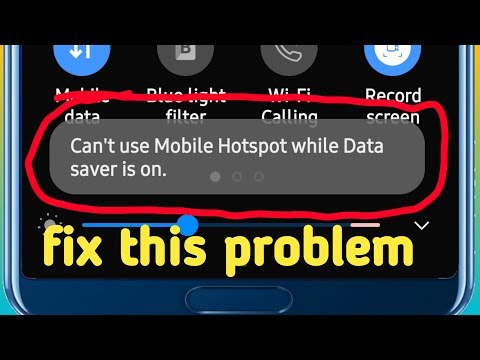 Can&rsquo;t use mobile hotspot while data saver is on | problem fix | hotspot problems solve