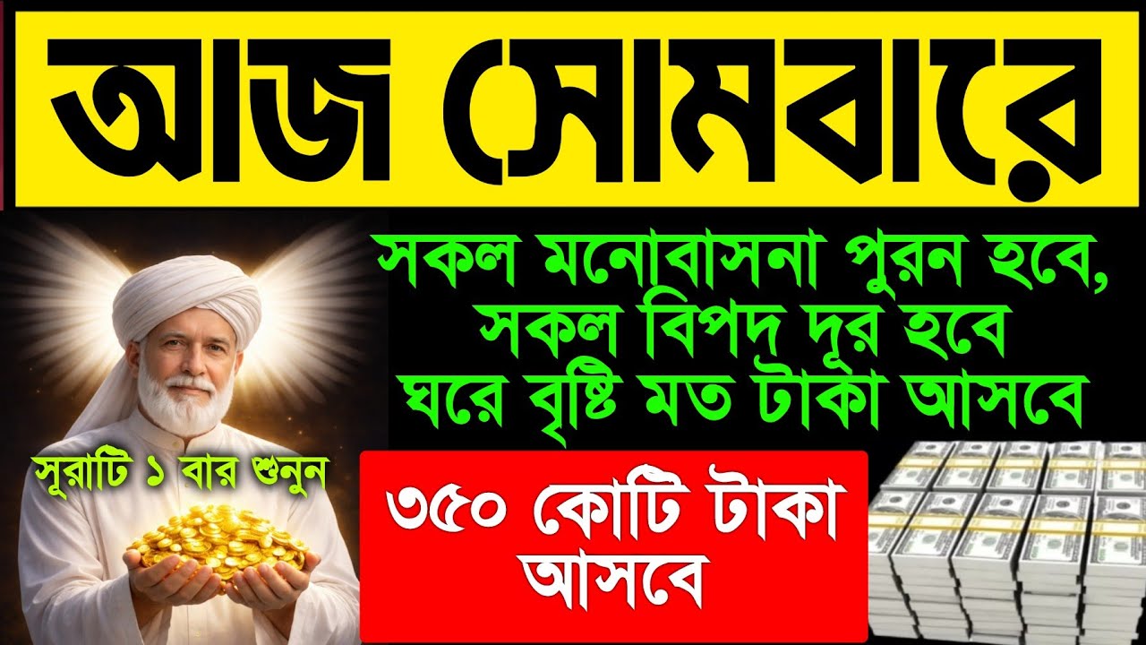 জীবনে একবার হলেও শুনুন... কোটি টাকার ঋণ থাকলেও পরিশোধ হবে।ঘরে বৃষ্টি মত টাকা আসবে, মনোবাসনা পুরন হবে
