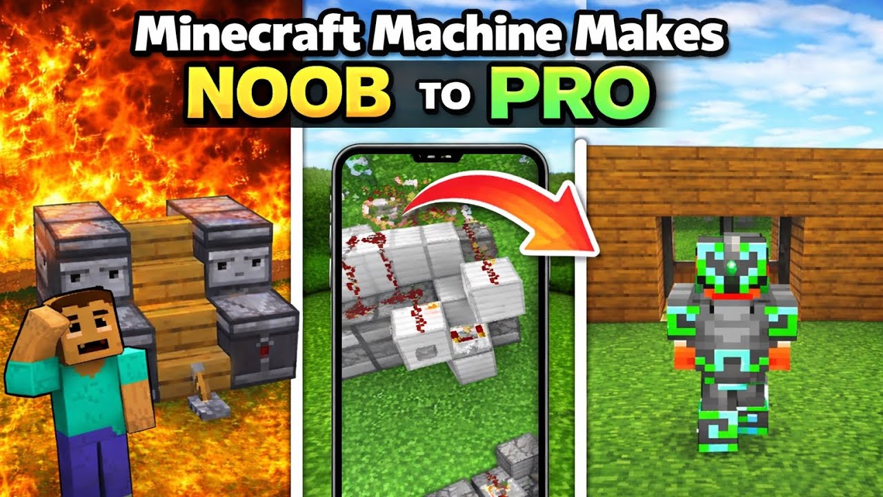 NOOB to PRO in 10 Seconds? 😳 Minecraft Machine That Turns NOOB Into PRO ...