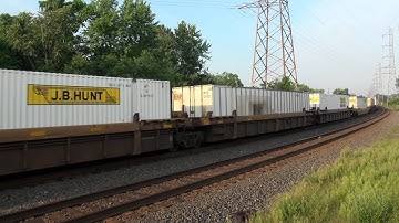 NS 20E Passing NS 11J With Ex Conrail Leader At Bound Brook