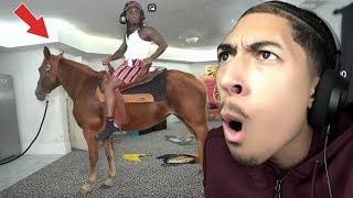 Balenzay Reacts To Kai Cenat Riding A HORSE In The House....