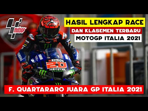 Hasil Race MotoGP Mugello Italia 2021 Hari ini: Klasemen MotoGP Terbaru dan Jadwal Motogp Catalunya