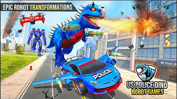 Police Dino Tank Car Jet Robot Games 2022 #3 - Android iOS Gameplay