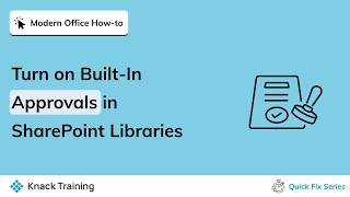 Turning on Approval Workflows for SharePoint | Everyday Office