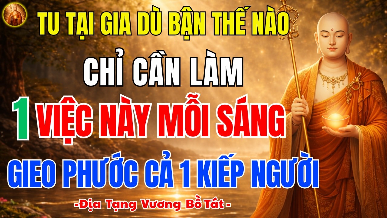 Địa Tạng Bồ Tát Dạy 🙏 Chỉ Cần Làm 1 Việc Mỗi Sáng  Tu tại gia nhận Phước Báu Lớn