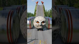 Car & School Bus vs Hydraulic Crush - BeamNG.Drive screenshot 1