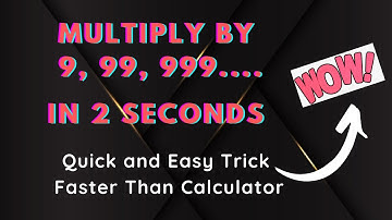How to Multiply any number by 9/99/999.. in 2 Secs | Multiplication Tricks & Shortcuts| Amaze Tutors