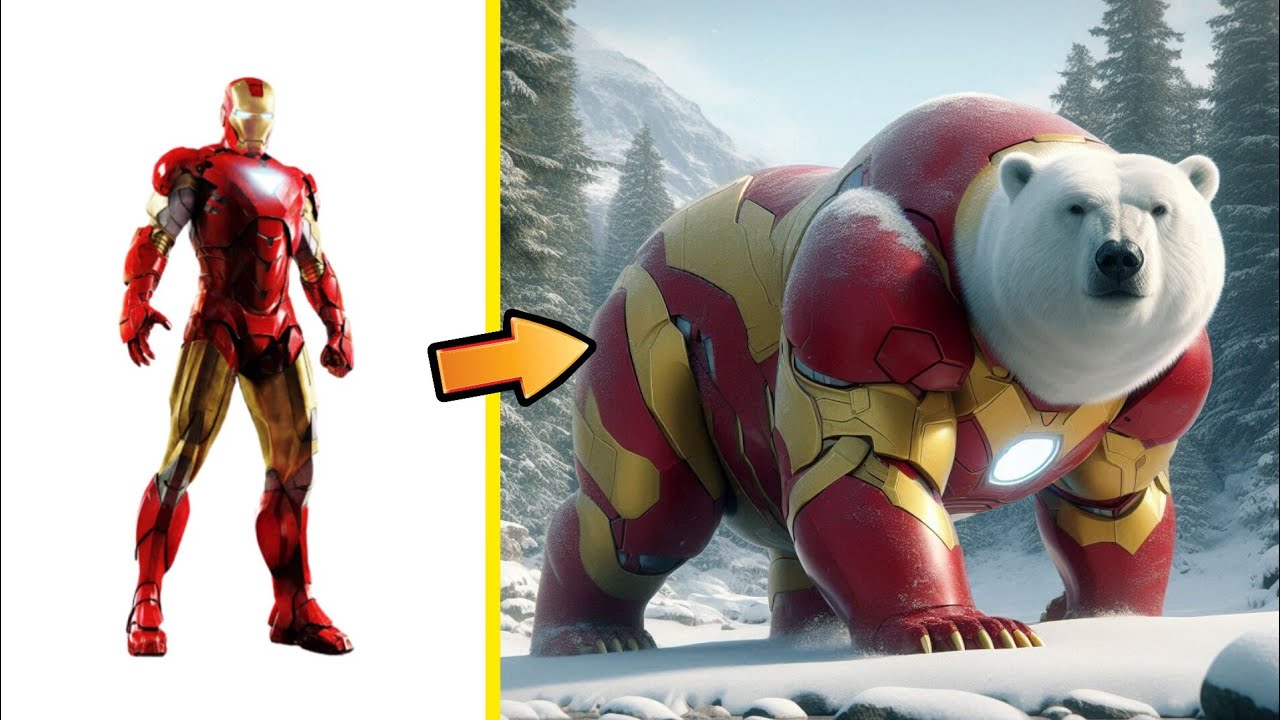 💥 Avengers but polar bear 🐻 marvel DC all characters 
