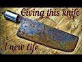 Restoring Nakiri Knife. Japanese Vegetable Knife Restoration