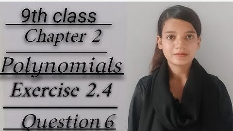 9th class maths Ch 2 Polynomials  Ex 2.4 Ques 6  | Tuition wallah #9thclass #maths #polynomials