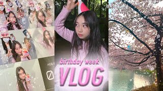 vlog.🌿 나 이제 찐 으른이다🎂 | 생일 주간 브이로그 | 대학생 브이로그 | 한강에서 치맥🍻 | 에어팟3 언박싱 | 석촌호수 벚꽃 구경🌸