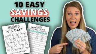 12 EASY Savings Challenges [SAVE FROM $500 TO $100K]