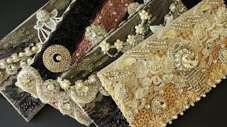 Tutorial  Step by Step Wedding Altered Bling DIY Clutches Handbags Purses