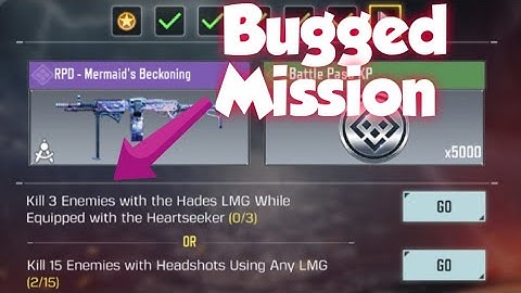 Call Of Duty Mobile Kill 3 Enemies with the Hades LMG While Equipped with the Heartseeker BUGGED