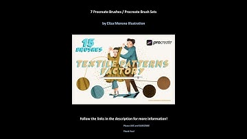 7 Procreate Brushes / Procreate Brush Sets by Eliza Moreno Illustration
