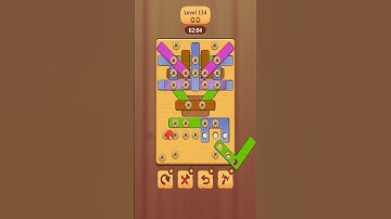 Wood Nuts & Bolts Level 134 #games #woodpuzzlegame #gaming #woodenpuzzle #woodgame #woodnutsandbolts