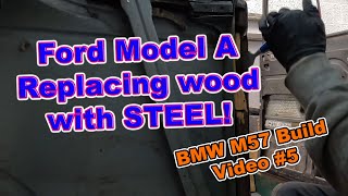 Ford Model A Coupe Wood Removal - Removing our wood and replacing with steel!! #5