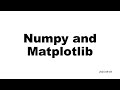 2024 09 03 Numpy and Matplotlib