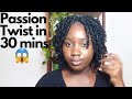 Easy &amp; Neat Short Passion Twist| Install in 30 minutes|