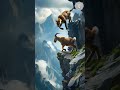 جاكوار يهاجم ماعز ا جبلي ا من أعلى الجرف في مشهد مرعب Goatclimbing Leopard Wildlife 
