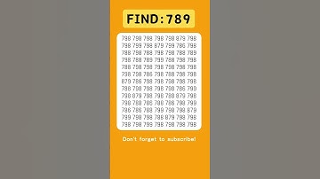 Find odd numbers - 789 - #odd #quiz #braintest
