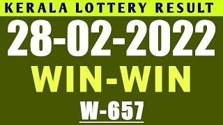 28/02/2022 WIN-WIN W-657 KERALA LOTTERY RESULT