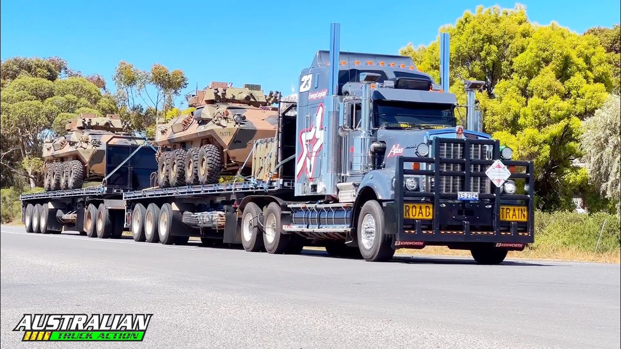 Kenworth C509 road trains hauling Australian Army vehicles!