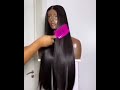 Baisi hair fr closure perruque lisse longue en vrais cheveux humains 40 inches