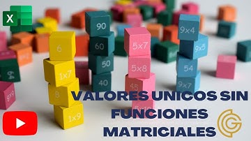 EXCEL- VALORES ÚNICOS SIN FUNCIONES MATRICIALES