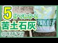 【5分でわかる】苦土石灰のまき方　～狭い庭で家庭菜園～