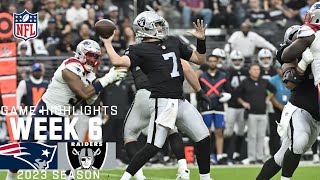New England Patriots vs. Las Vegas Raiders | 2023 Week 6 Game Highlights