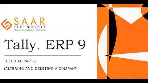 Tally Tutorial Part-3 (Hindi) How to Alter and Delete a Company in Tally