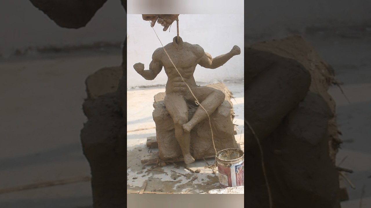 Наш многогранный талант | Как сделать двухфутовую статую Бхоленатха | Изготовление статуи Бхолена...