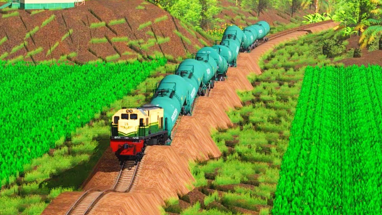 Kereta Api Melewati Jalan Ekstrem Dengan Kecepatan Penuh| Train Crossing Extreme Roads At Full Speed