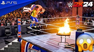 WWE 2K24 - Cristiano Ronaldo vs. Cody Rhodes - Full Match at WrestleMania | PS5™ [4K60]